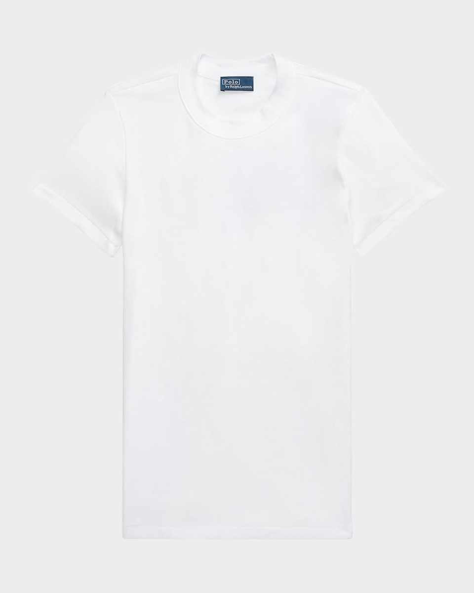 Slim Fit Ribbed Cotton T